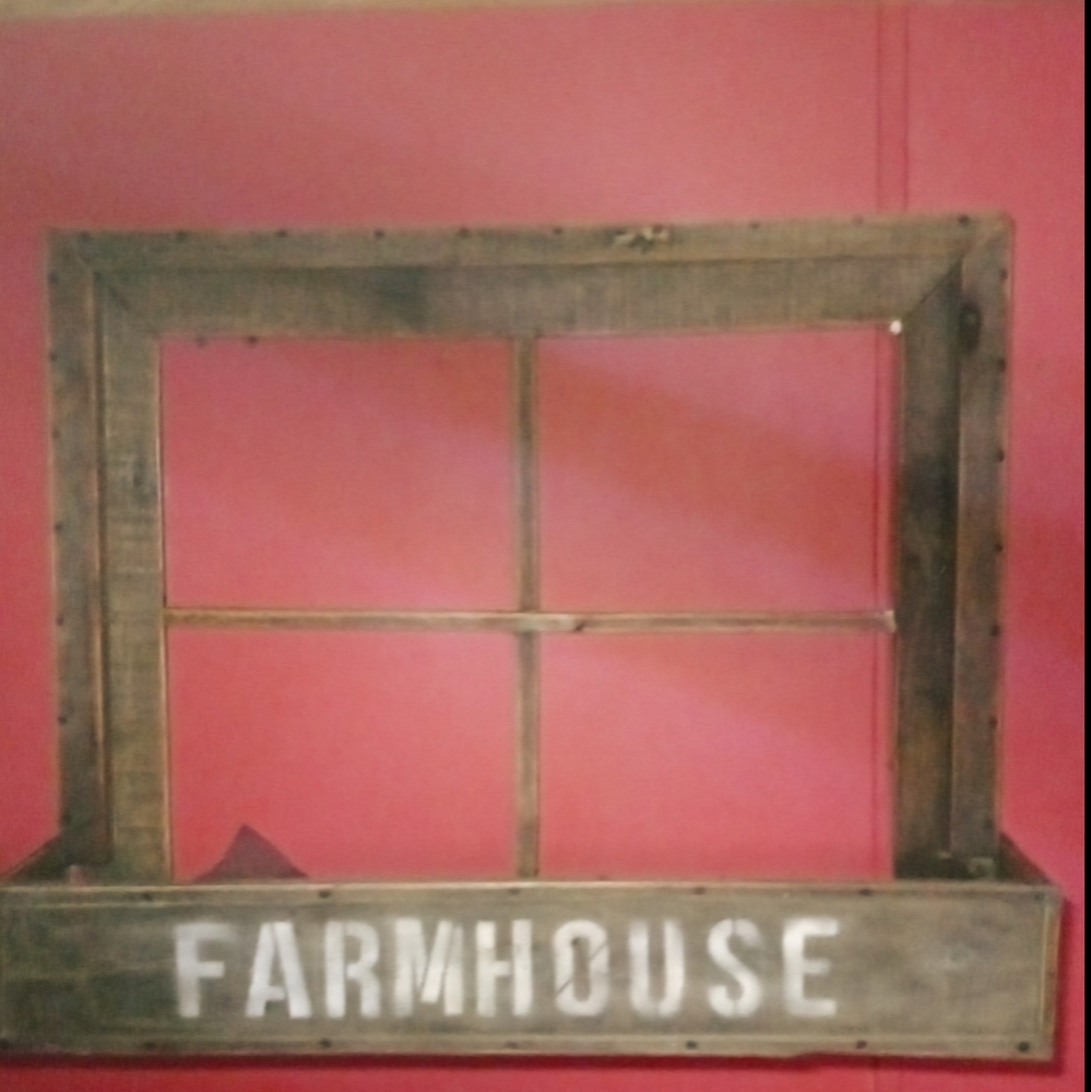 Rustic planter box frame